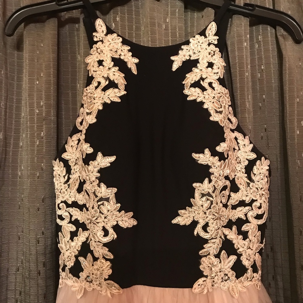 Blondie Nite Prom Dress size 5 Black & Champagne - Picture 4 of 7